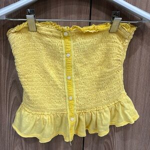 Abercrombie and Fitch yellow tube top